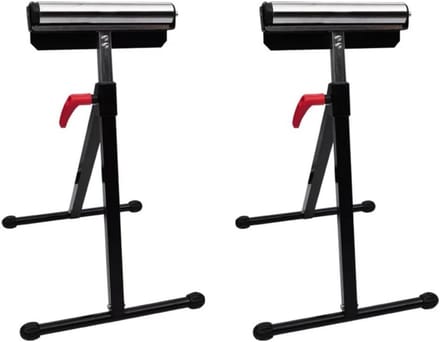 2x Verstelbare Werktafel Rolhouder voor Zaagtafels en Schaven