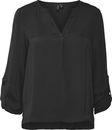 VERO MODA VMWILMA V-NECK FOLD-UP TOP WVN NOOS Dames - Maat S