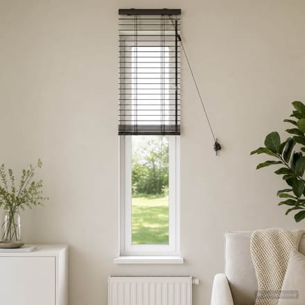 vidaXL - Venetiaanse - jaloezie - Donkerbruin - 45 - x - 160 - cm - 35 - mm