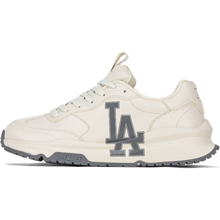 MLB Chunky Runner Basique Cuir Confortable Polyvalent Rétro Décontracté Course à Pied Augmentant la Hauteur Basse Top Chaussures de Papa Baskets Unisexe Beige 3ASHCRB3N-07IVS 38.5 gray