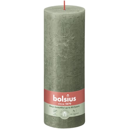 Bolsius Kaars - Rustieke Stompkaars- Olijf Groen