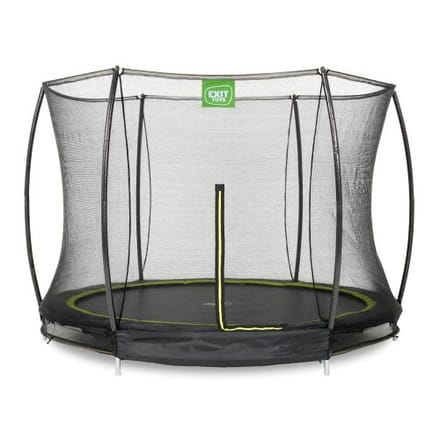 EXIT Silhouette Trampoline ø305cm - met Veiligheidsnet - Inground - Rond - Voor Kinderen - Zwart