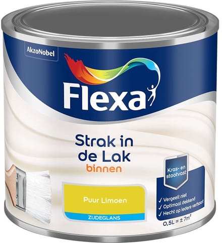 Flexa - Strak In De Lak Binnenlak Zijdeglans - Puur Limoen - Mengverf - 500 Ml