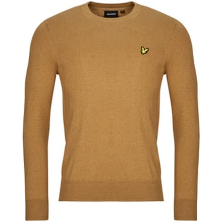 Lyle & Scott Cotton merino crew neck jumper - tigers eye