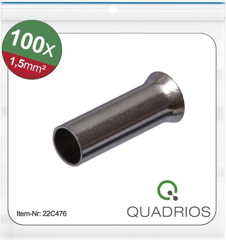 QUADRIOS adereindhuls, 22C476, 1,5 mm², niet geïsoleerd, 100 st.