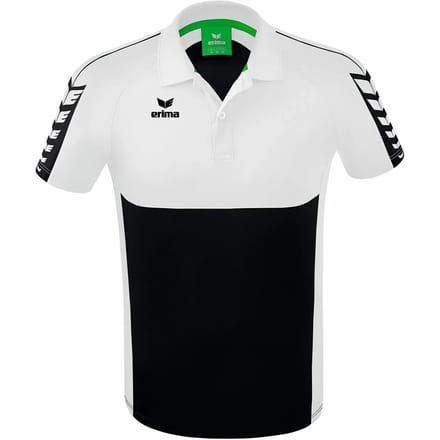 Erima Six Wings Polo Heren - Wit / Zwart | Maat: M
