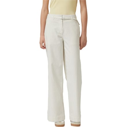 s.Oliver - female - Broek met wijde pijpen, krijtstrepen en stoffen riem