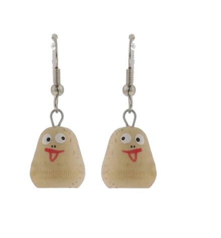 Behave - Oorbellen - Dames Oorhangers Hout Abstract Design - 3.5 cm