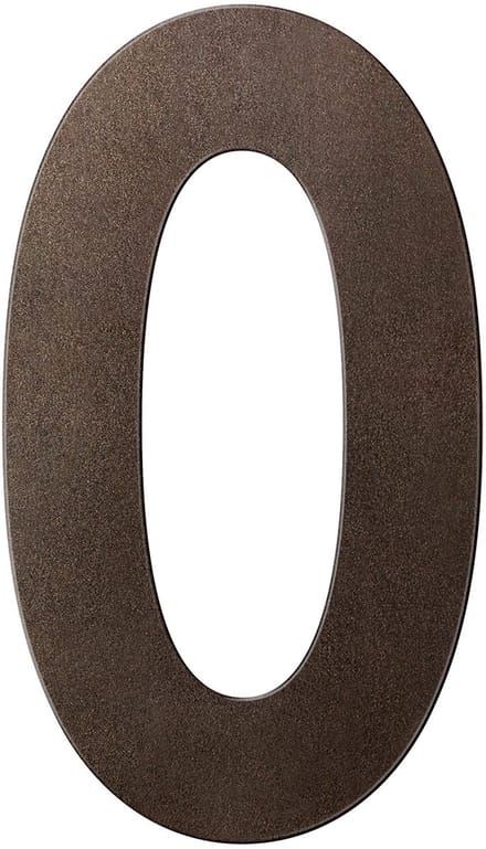 Huisnummer - Dark Brons Kleur - RVS - GPF - Dark blend 0 XXL, 400 mm