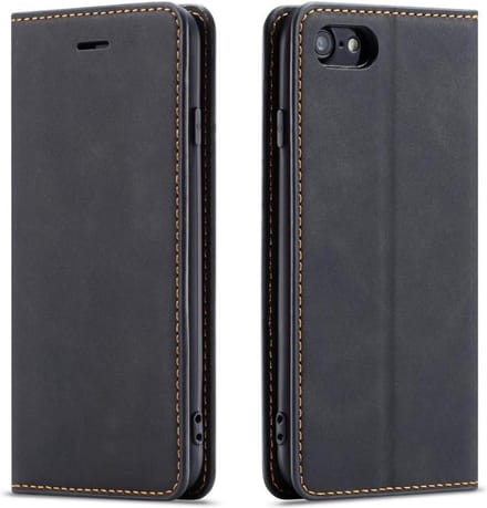 Geschikt voor Apple iPhone SE 2020 Bookcase | Zwart | Pasjeshouder | Portemonnee hoesje