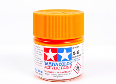 Tamiya Hobbyverf Acrylverf - X-6 Orange - Gloss - Acryl - 23ml Verf potje - 23 ml