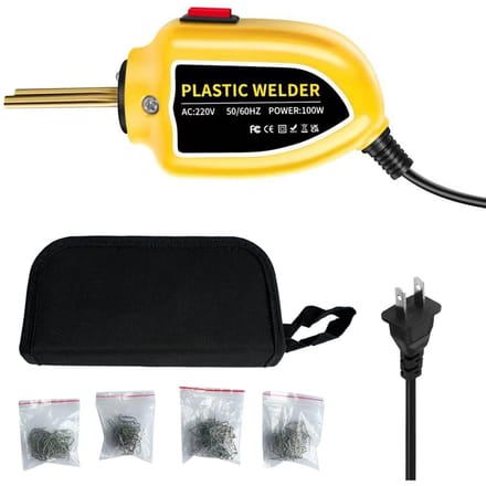 100W Plastic Lasser, Hot Nietmachine Machine Auto Bumper Reparatieset met Tang, Mes, 200 stks FlatOuter US Plug