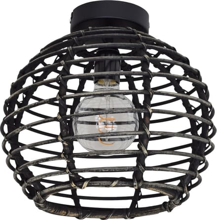 Urban Interiors - Plafondlamp - Bamboe Zwart - Ø30