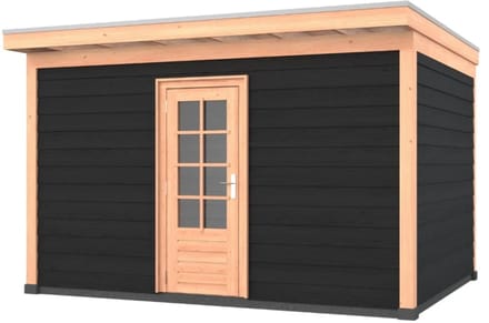 Douglas overkapping, 400 x 300, met schuur, Westwood Comfort Plus Zwart
