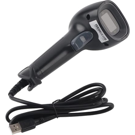 1D Handheld Barcodescanner Afbeelding Barcodelezer USB Bedraad Scanpistool voor Winkel Supermarkt gray