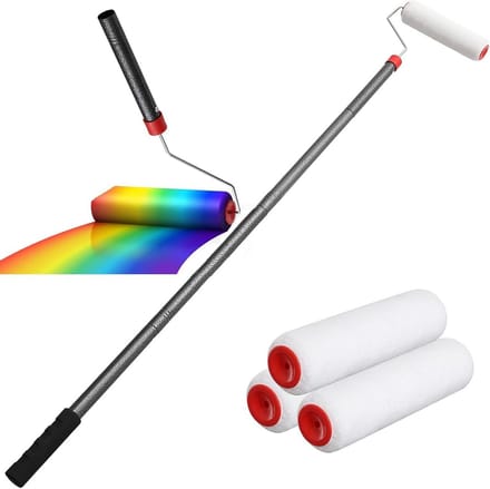 Set van 6 verfrollers voor een gladde afwerking, ideaal voor muurverf en decoraties
