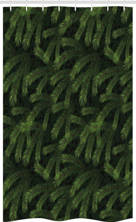 ABAKUHAUS Douchegordijn Winter – 120x180 cm – Groen/Karamel