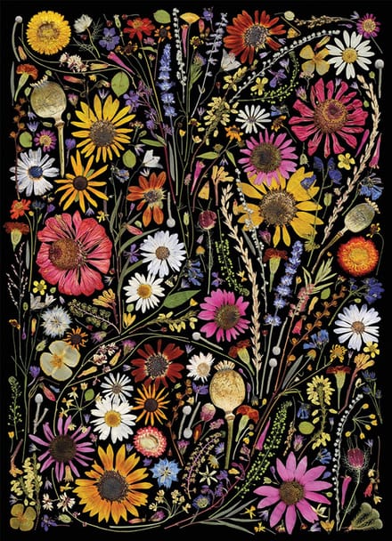 Merkloos Puzzel 1000 Stukjes - Prasowane Bloemen: Geluk