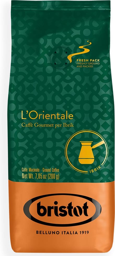 Bristot L’Orientale - Gemalen Koffie - 200 gram -  Ibrik - turkse koffie