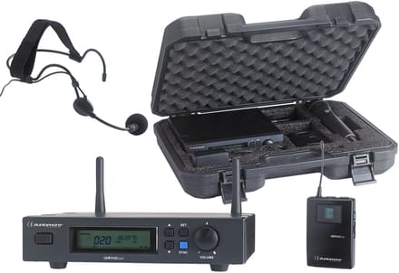 Audiophony PACK-UHF410-Head draadloos systeem headset 823-832 en 863-865 MHz + koffer
