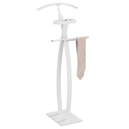 Kledingrek ROBIN met broekenhanger, wit