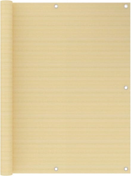 vidaXL - Balkonscherm - 120x600 - cm - HDPE - beige