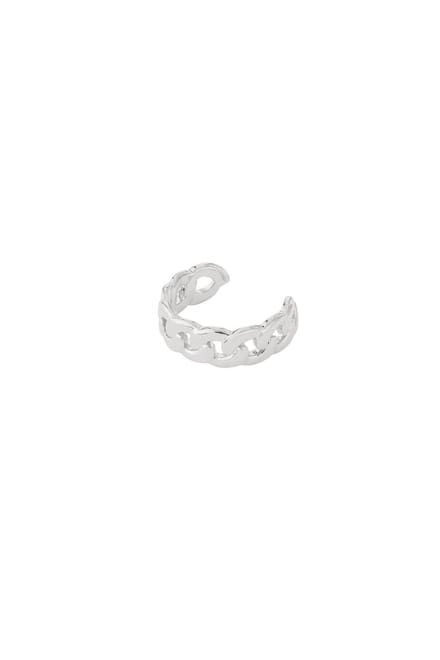 Bijoutheek Earcuff Platte Schakel Zilver