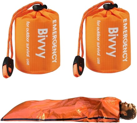 Nood Slaapzakken - Overlevingsuitrusting - Buiten Bescherming - Waterdicht Winddicht - Set van 2 - Oranje
