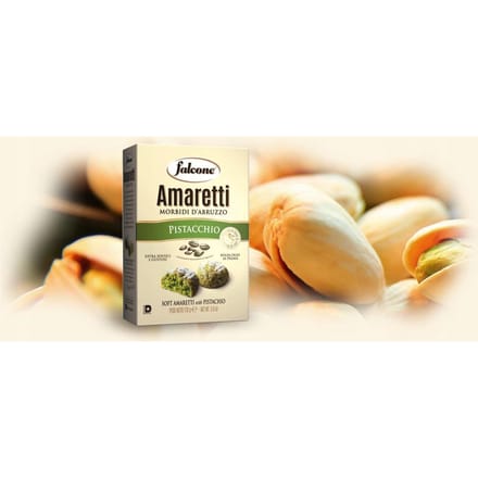 3 Pakken Falcone Amaretti Pistache - Soft Pistacchio Amaretti - Italiaanse koekjes