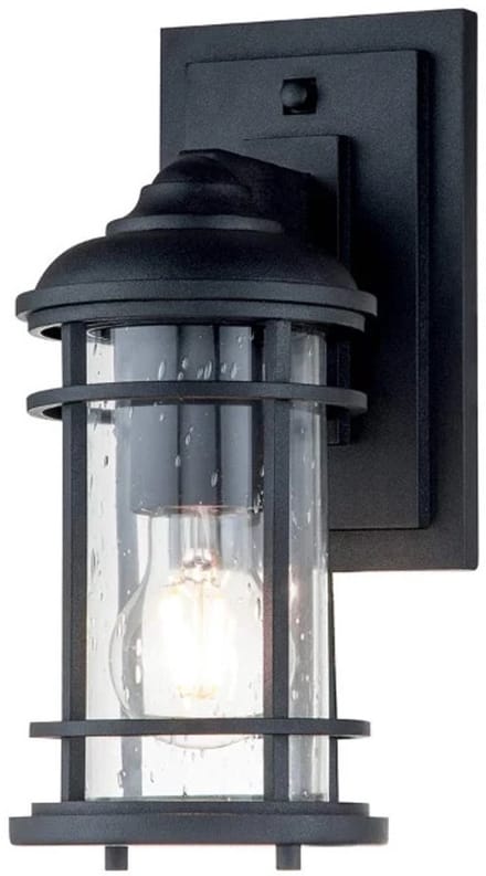 Feiss LED Wand Buitenlamp Lighthouse | 1X E27 Max 60W | IP44 | Dimbaar | Textured Black