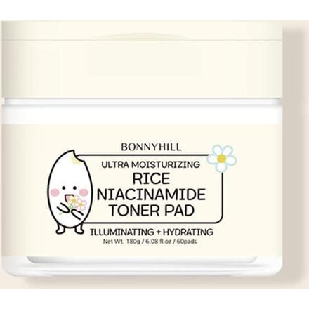 BONNYHILL Rice Niacinamide Brightening Toner Pad (60 pads) white