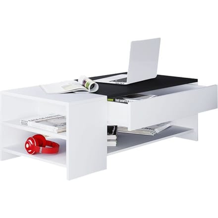 Houten bijzettafel Salontafel Sofa-tafel Woonkamertafel Lade Tindus