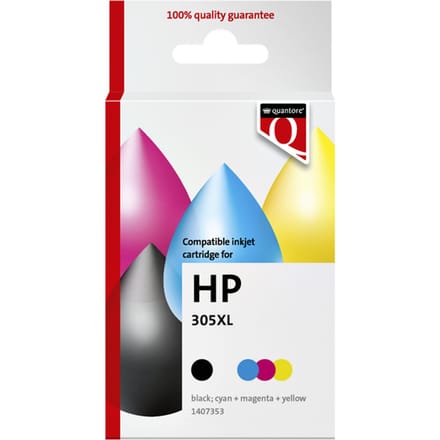 Inktcartridge Quantore alternatief tbv HP 305XL zwart + kleur