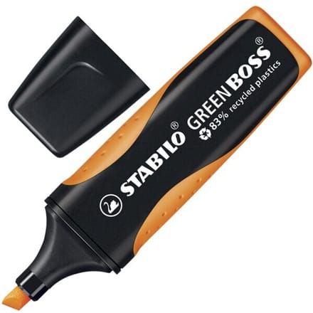 STABILO GREEN BOSS - Markeerstift - Gemaakt Van 83% Gerecycled Plastic - Oranje - Per stuk