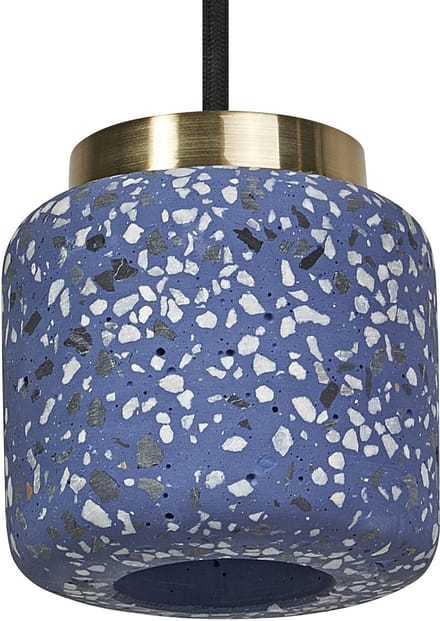 OSRAM Decor Terrazzo decoratieve hanglamp met gouden accenten , 100mm, met GU10 fitting, blauw