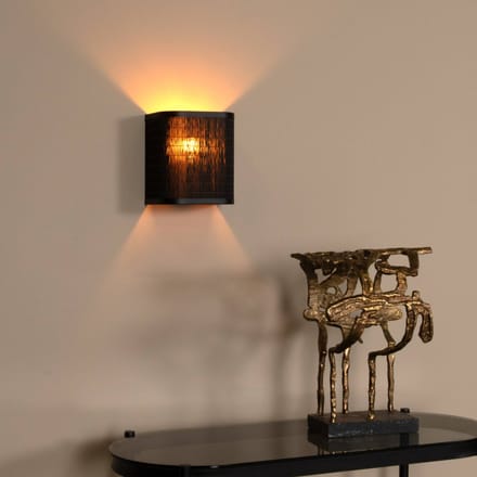 Lucide TAGALOG - Wandlamp - 1xE27 - Zwart - Japandi