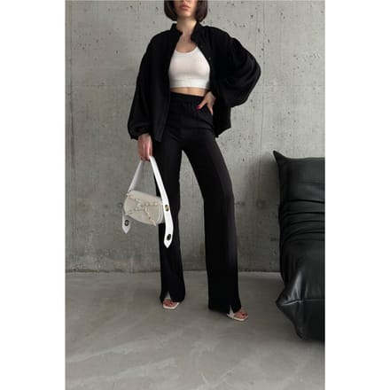 Hoge Taille Wijde Pijpen Twee-Delige Set