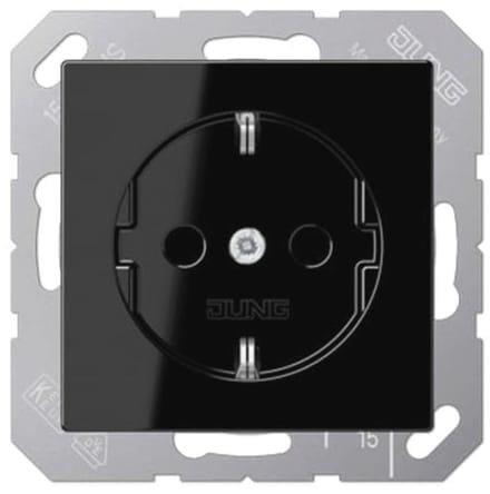 Zwart Type F Stopcontact - SCHUKO® A-stekker