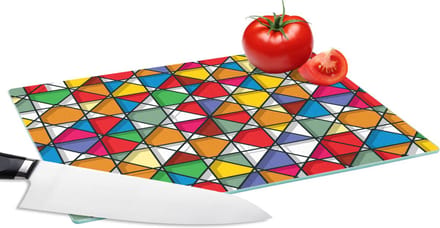 Glazen Snijplank - 28x20 - Glas - Geometrie - Design - Snijplanken Glas