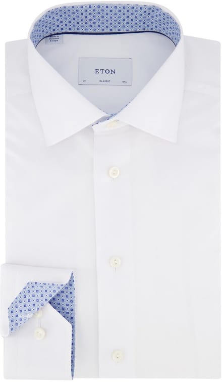 business wit overhemd Eton Classic Fit