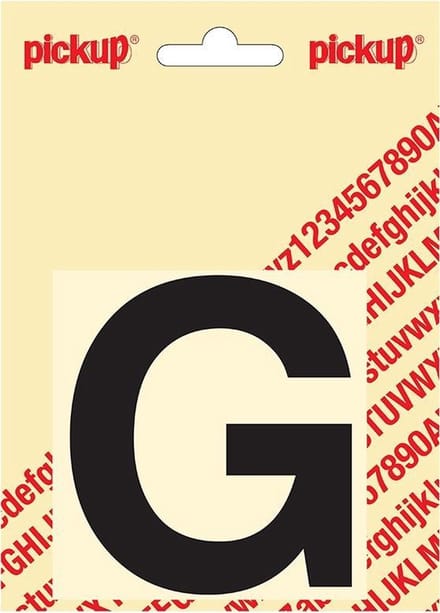 Pickup plakletter Helvetica 80 mm - zwart G