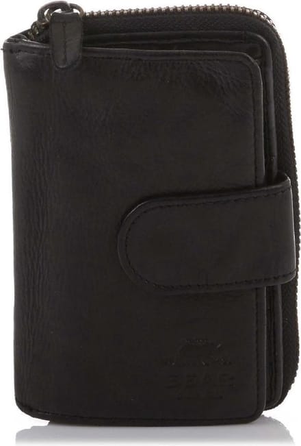 Bear Design Loet Portemonnee CL13550 - Zwart – Van leer – Bear Design Loet CL13550 is een leren ritsportemonnee voor wie pasjes, briefgeld en muntgeld veilig en overzichtelijk wil meenemen