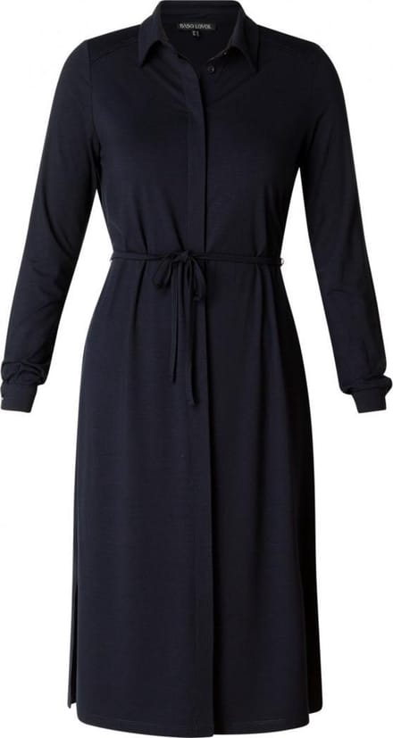 BASE LEVEL CURVY Aylem Jurk - Dark Blue - maat 5(58/60)