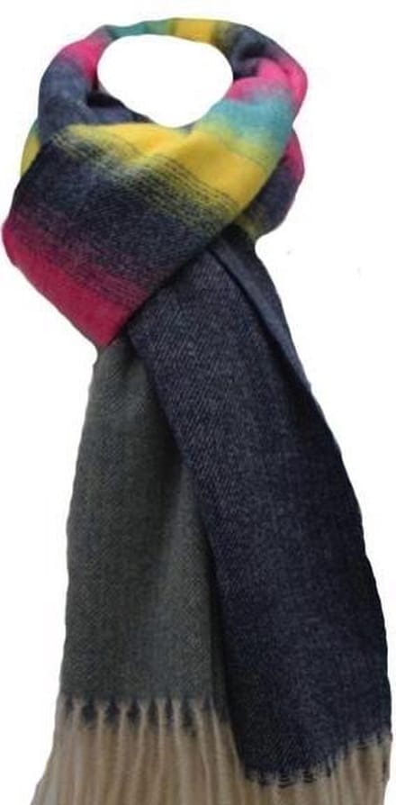 Winter Sjaal Multicolor Gestreept Dames Sjaal Multicolor Gestreept