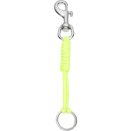 Crochet de plongée à libération rapide avec corde tressée phosphorescente Boucle à pression en acier inoxydable 316