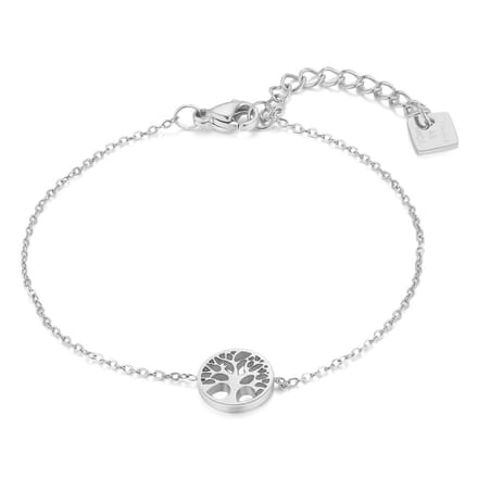 Twice As Nice Armband in edelstaal, levensboom 16cm+3cm
