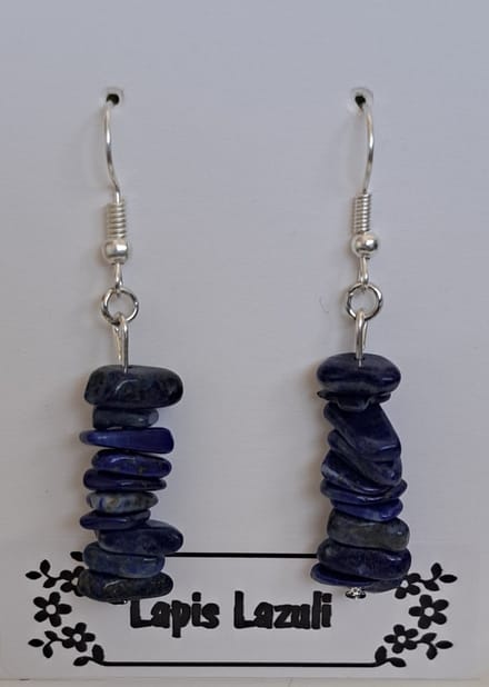 Oorbellen "Lapis Lazuli" split