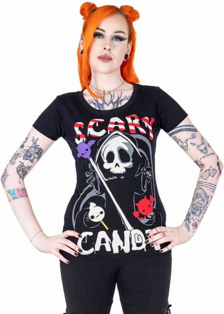 Cupcake Cult - Death Candy Dames Tshirt - M - Zwart