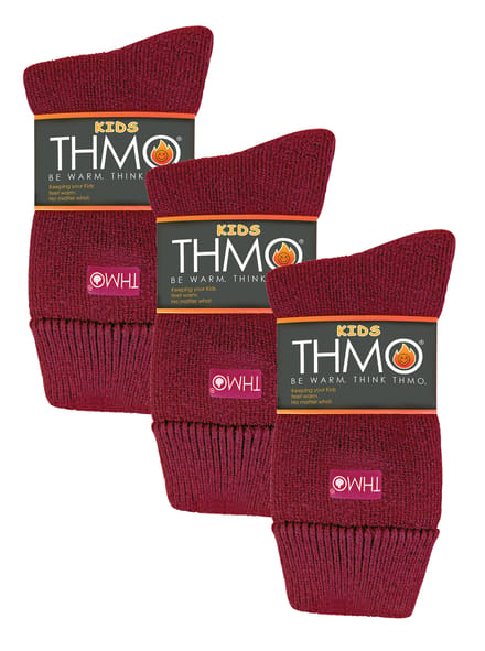 THMO - 3 paar thermo kindersokken - Fuchsia