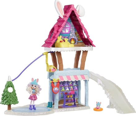 Enchantimals Ski Chalet speelset met pop diertj Speelpoppen
